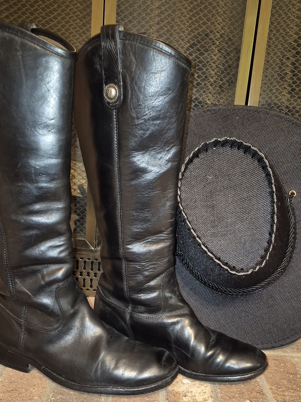 Women's Tall Black Leather Riding Boots